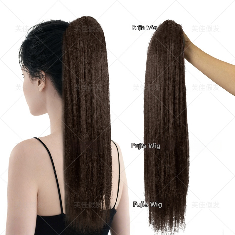 Perika Fujia Wmmw s vrpcom za rep, mrežasti stil, vlakno otporno na visoke temperature za žene