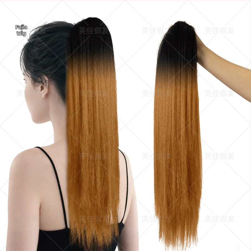 Perika Fujia Wmmw s vrpcom za rep, mrežasti stil, vlakno otporno na visoke temperature za žene