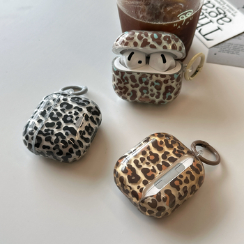 Retro potpuno prozirno kućište s leopard uzorkom za AirPods Pro 3. generaciju, zaštitni kućište za 2. i 4. generaciju