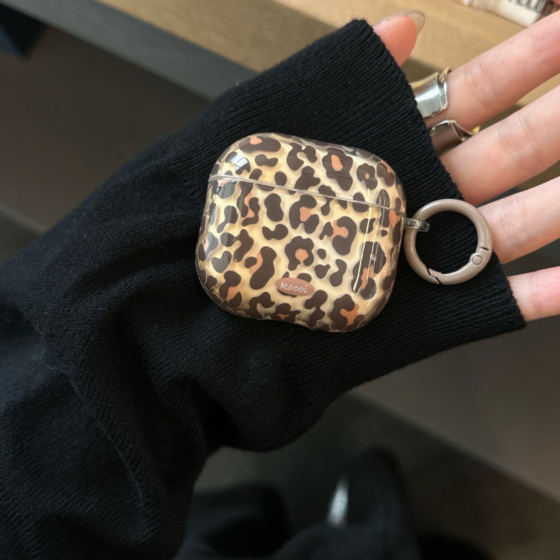 Retro potpuno prozirno kućište s leopard uzorkom za AirPods Pro 3. generaciju, zaštitni kućište za 2. i 4. generaciju