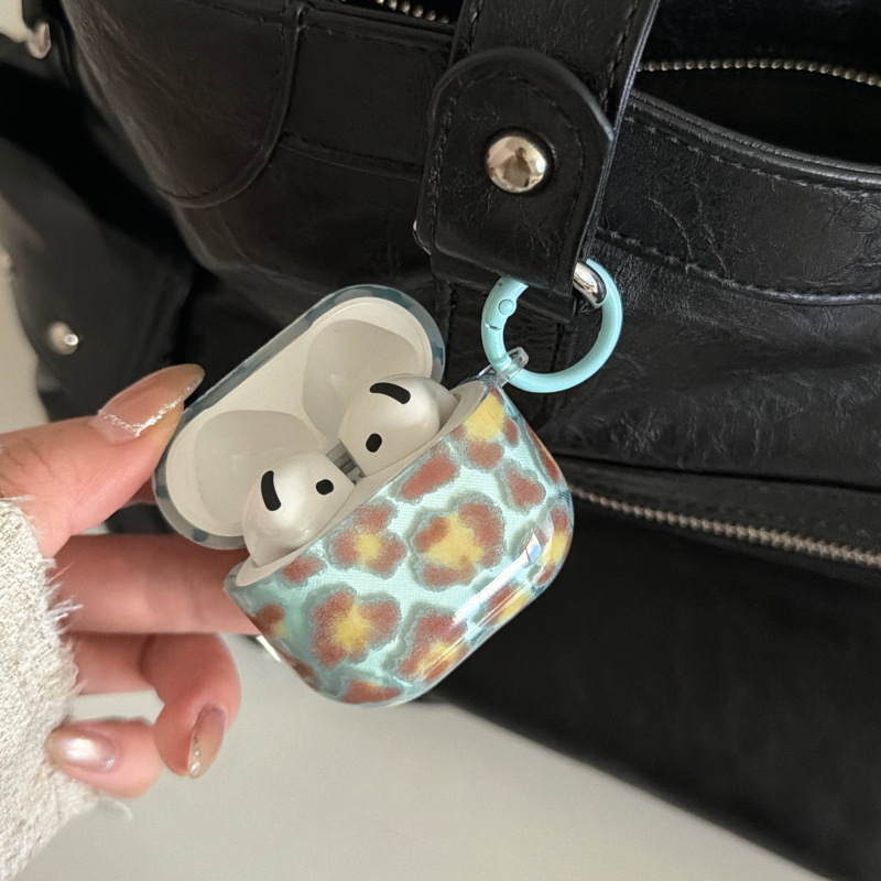 Retro potpuno prozirno kućište s leopard uzorkom za AirPods Pro 3. generaciju, zaštitni kućište za 2. i 4. generaciju