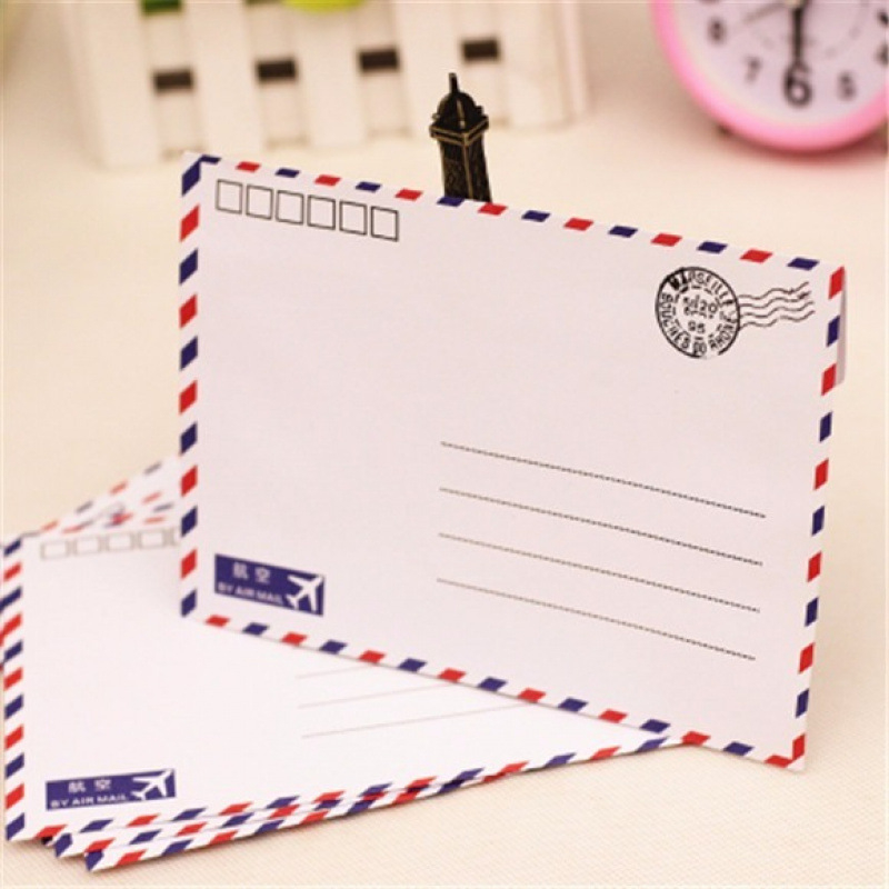 Írószer-készlet borítékokkal és levelezőlapokkal, retró kínai stílus, ablakkal ellátott borítékok, 56 darab