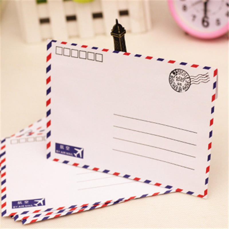 Írószer-készlet borítékokkal és levelezőlapokkal, retró kínai stílus, ablakkal ellátott borítékok, 56 darab