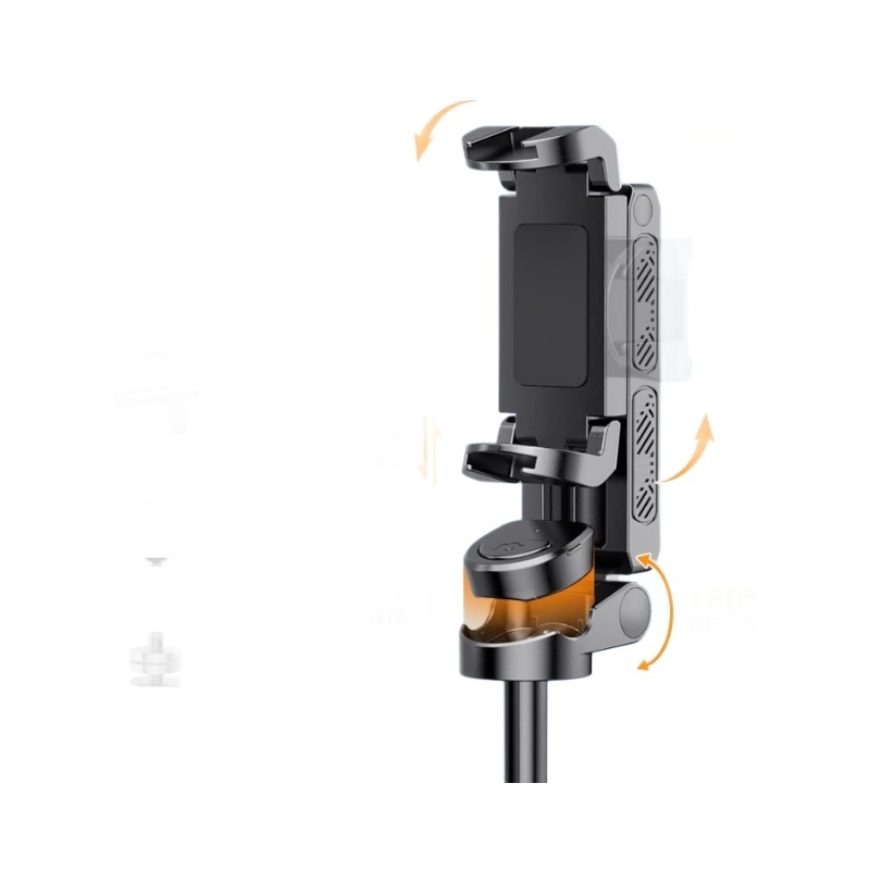 Ultra-compact Selfie Stick με Bluetooth, Τηλεχειριστήριο και Φως για Live Streaming – Χειροκίνητος Σταθεροποιητής