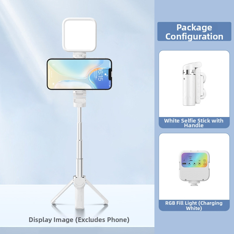 Ultra-compact Selfie Stick με Bluetooth, Τηλεχειριστήριο και Φως για Live Streaming – Χειροκίνητος Σταθεροποιητής