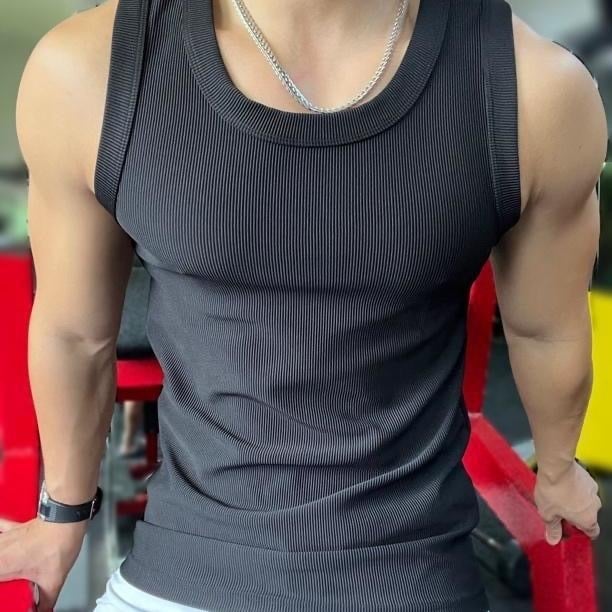 Ανδρικό γιλέκο προπόνησης – γρήγορο στέγνωμα, ευρείς ώμοι, αναπνεύσιμο Ice Silk Cotton, Modal 95%