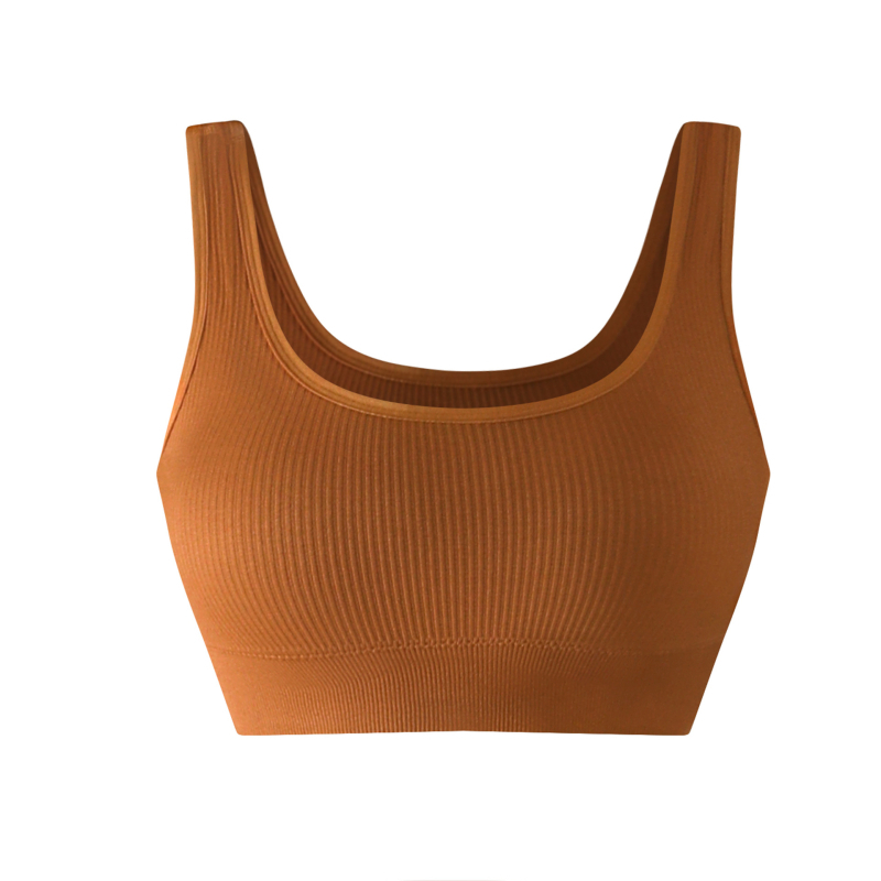 Ženski joga top s umetkom za grudnjak — bezšivan, brzo sušenje, uski kroj (Sastav: Najlon 92% + Spandeks 8%; Vlažnost odvodi; Model: Slim; Duljina: Chest-length; Uključuje prsni umetak)