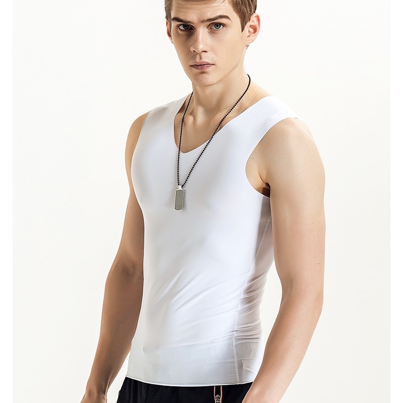 Ανδρικό αθλητικό γιλέκο χωρίς ραφές, ύφασμα πολυεστέρα 90% που στεγνώνει γρήγορα, εφαρμοστό σιλουέτα, για καλοκαίρι αθλητισμού