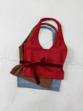 Γυναικείο αμάνικο γιλέκο – Ριγέ Νάιλον, Απορροφά Υγρασία, 90% Νάιλον, Για Τρέξιμο και Γυμναστική, Καλοκαίρι και Φθινόπωρο