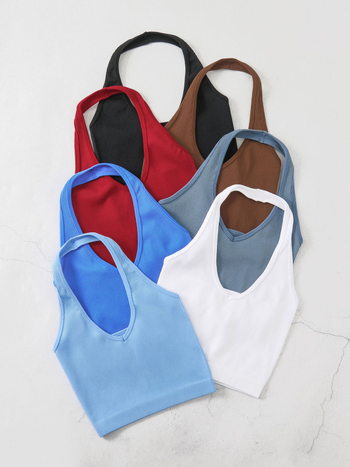 Γυναικείο αμάνικο γιλέκο – Ριγέ Νάιλον, Απορροφά Υγρασία, 90% Νάιλον, Για Τρέξιμο και Γυμναστική, Καλοκαίρι και Φθινόπωρο