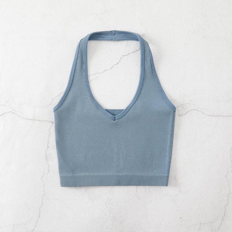 Γυναικείο αμάνικο γιλέκο – Ριγέ Νάιλον, Απορροφά Υγρασία, 90% Νάιλον, Για Τρέξιμο και Γυμναστική, Καλοκαίρι και Φθινόπωρο