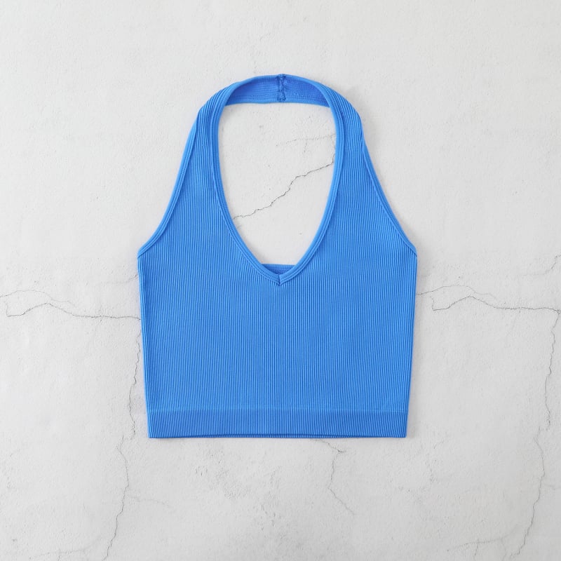 Γυναικείο αμάνικο γιλέκο – Ριγέ Νάιλον, Απορροφά Υγρασία, 90% Νάιλον, Για Τρέξιμο και Γυμναστική, Καλοκαίρι και Φθινόπωρο