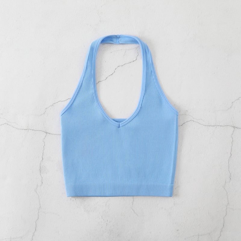 Γυναικείο αμάνικο γιλέκο – Ριγέ Νάιλον, Απορροφά Υγρασία, 90% Νάιλον, Για Τρέξιμο και Γυμναστική, Καλοκαίρι και Φθινόπωρο