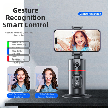 Gimbal na mobilný telefón s rozpoznávaním tváre, 360° panoramatické sledovanie, stolný stojan, Bluetooth diaľkové ovládanie, stabilizácia obrazu