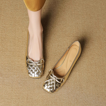 Ženske pletene slip-on loaferice s PU gornjim dijelom, EVA ulošak, injekcijski oblikovana potplat, niski klin 1–3 cm, ljetna obuća za slobodno vrijeme