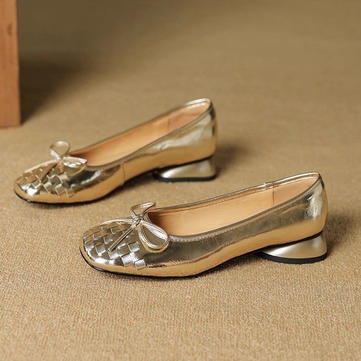 Ženske pletene slip-on loaferice s PU gornjim dijelom, EVA ulošak, injekcijski oblikovana potplat, niski klin 1–3 cm, ljetna obuća za slobodno vrijeme