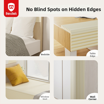 Bedeli ochranný pás proti nárazu rohu pre deti – ekologický, netoxický, ochrana rohu stola, štvorcový tvar, balenie 80 kusov