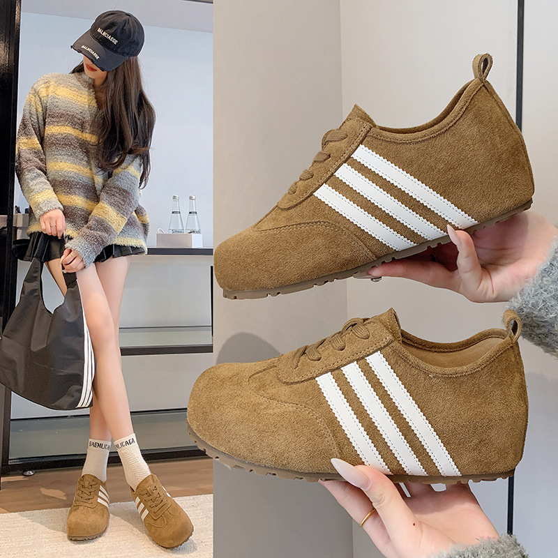 Ženske tenisice s debelim potplatom za povećanje visine, PU gornji dio, gumeni potplat, svakodnevni slip-on, 3–5 cm visina potplata