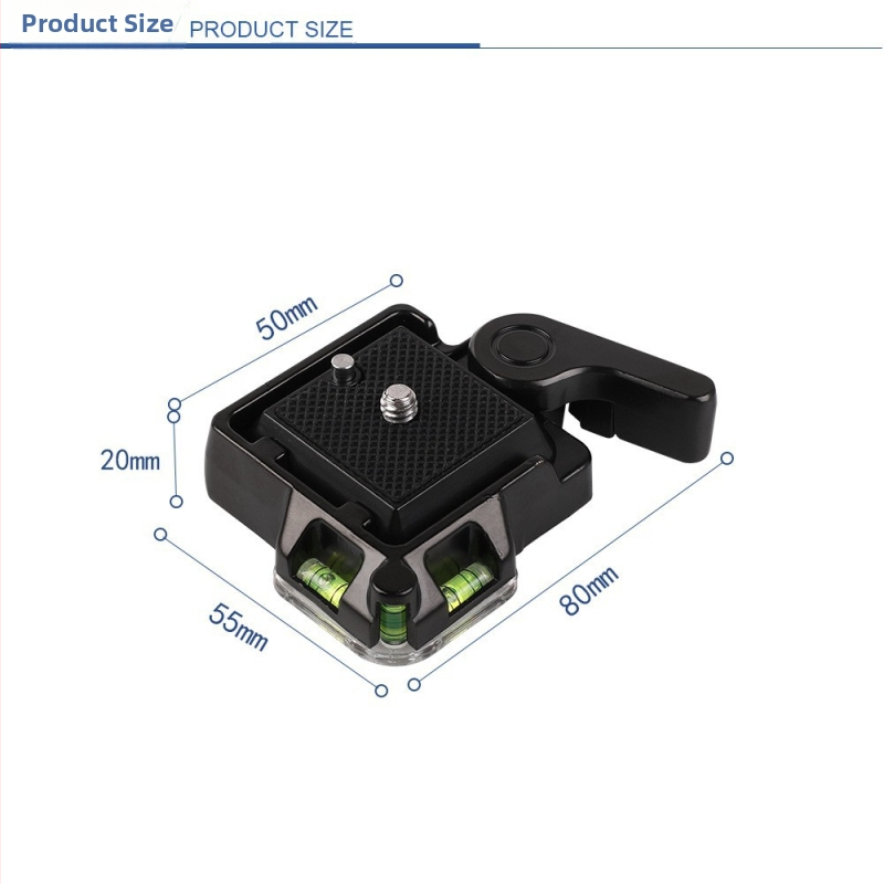 Foto/video stativ s glavom za brzo otpuštanje i pločom, aluminijska legura, težina 0.2 kg, vertikalno rotiranje 90°, horizontalno rotiranje 1°