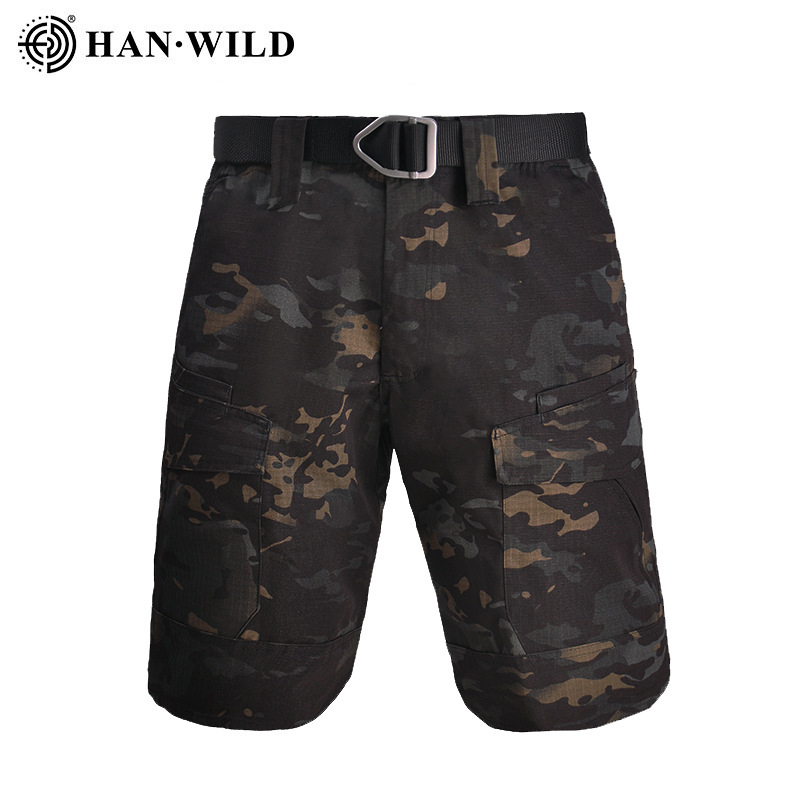 Șorturi tactice outdoor, model camuflaj, țesătură din amestec, unisex, potrivite pentru vară și primăvară, pentru alergare, ciclism și drumeții