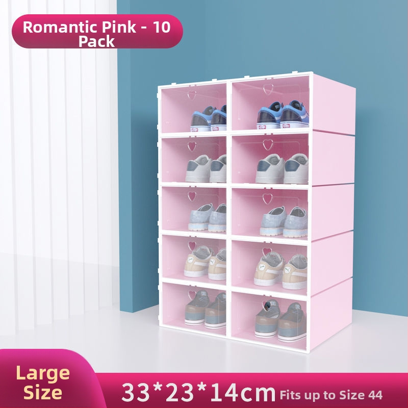 Škatľa na topánky, sada 20 kusov, priehľadný plast, viacposchodová skrinka na topánky, jednoduchý a moderný dizajn, so sedením