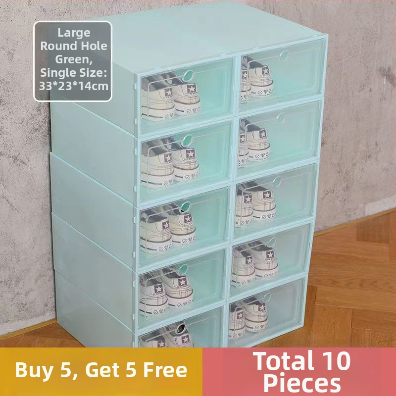 Škatľa na topánky, sada 20 kusov, priehľadný plast, viacposchodová skrinka na topánky, jednoduchý a moderný dizajn, so sedením