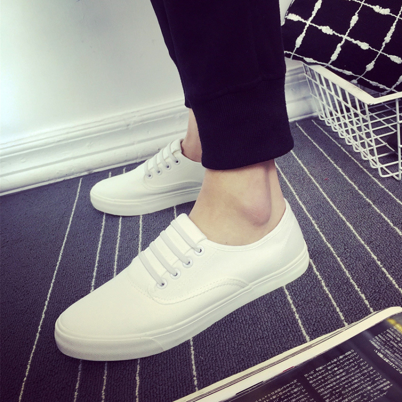 Muške kanvas slip-on tenisice – prozračne, lagane, s elastičnom trakom, okrugli prst, niska peta