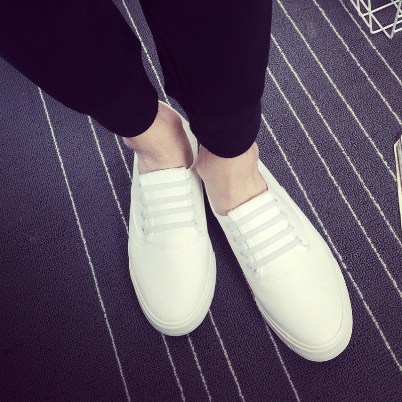 Muške kanvas slip-on tenisice – prozračne, lagane, s elastičnom trakom, okrugli prst, niska peta