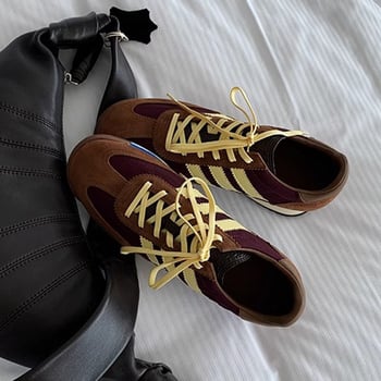 Ženske tenisice za slobodno vrijeme – niski gornji dio, debela potplat, gornji materijal od super vlakana, gumeni potplat