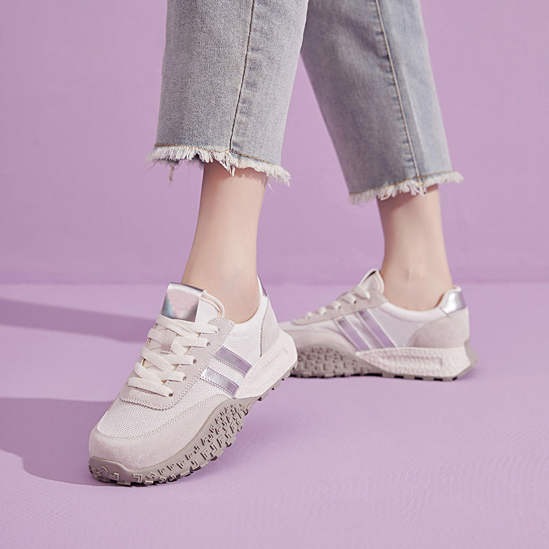 Ženske casual mrežaste tenisice, prozračni gornji dio, vezanje sprijeda, niski profil, plastična potplat