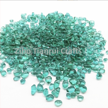 Стъклени мъниста за аквариум и озеленяване — Несиметрични форми, Стъклен пясък, Адхезивна каменна смес (Марка: Tianrui Glass; Категория: камъни за озеленяване; Внос: Не)