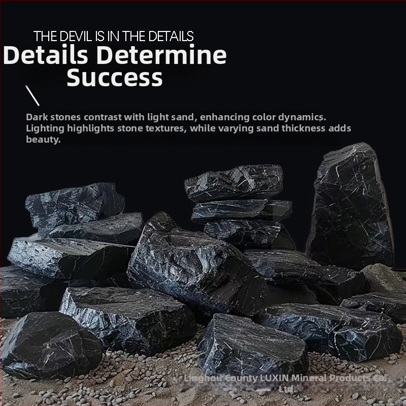 Dekoračný kameň do akvária – prírodný Black Gold Canyon Stone, kameň toku, Lu xin, 1 kus