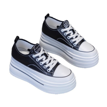 Ženske casual tenisice s povećanjem visine, prozračni mrežasti gornji dio, chunky peta 6-8 cm, vezanje na špage, lagan dizajn