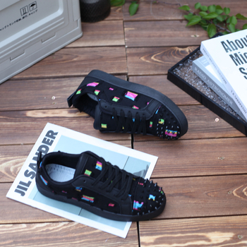 Unisex tenisice u korejskom stilu, s okruglom prstom, platnenim gornjim dijelom, gumom (Okrugla prst, Platneni gornji dijel, Korejski stil, Unisex, Gumom)