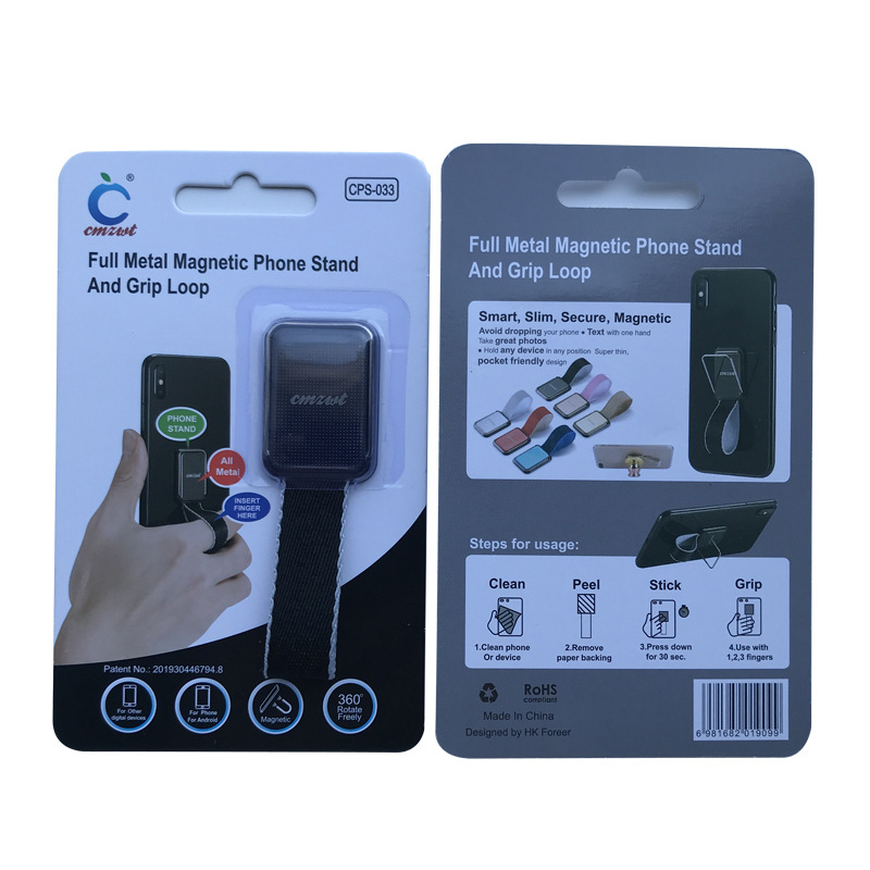 cmzwt Držač prstena za telefon CPS-033 – ABS + najlonska traka + nehrđajući čelik, univerzalno