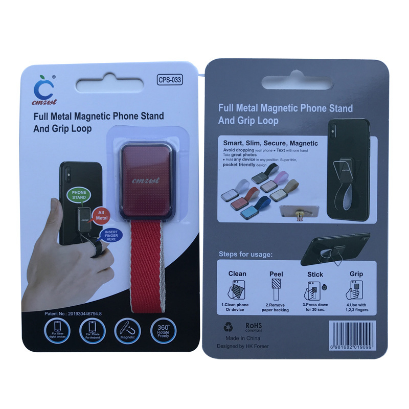 cmzwt Držač prstena za telefon CPS-033 – ABS + najlonska traka + nehrđajući čelik, univerzalno