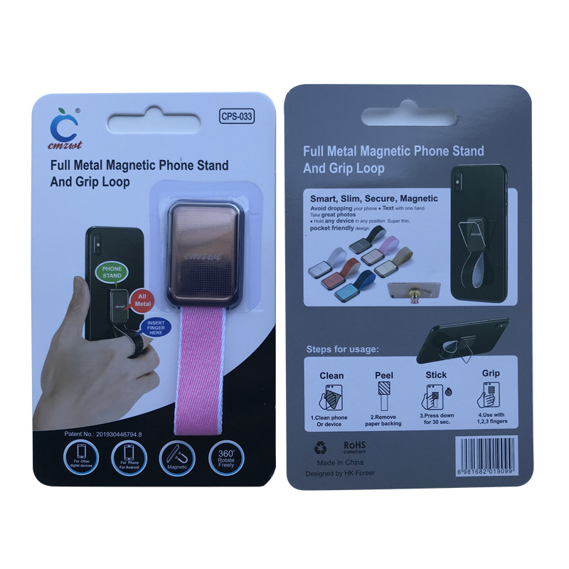 cmzwt Držač prstena za telefon CPS-033 – ABS + najlonska traka + nehrđajući čelik, univerzalno