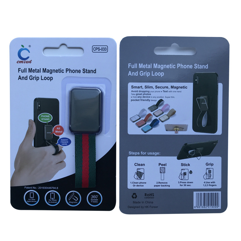 cmzwt Držač prstena za telefon CPS-033 – ABS + najlonska traka + nehrđajući čelik, univerzalno