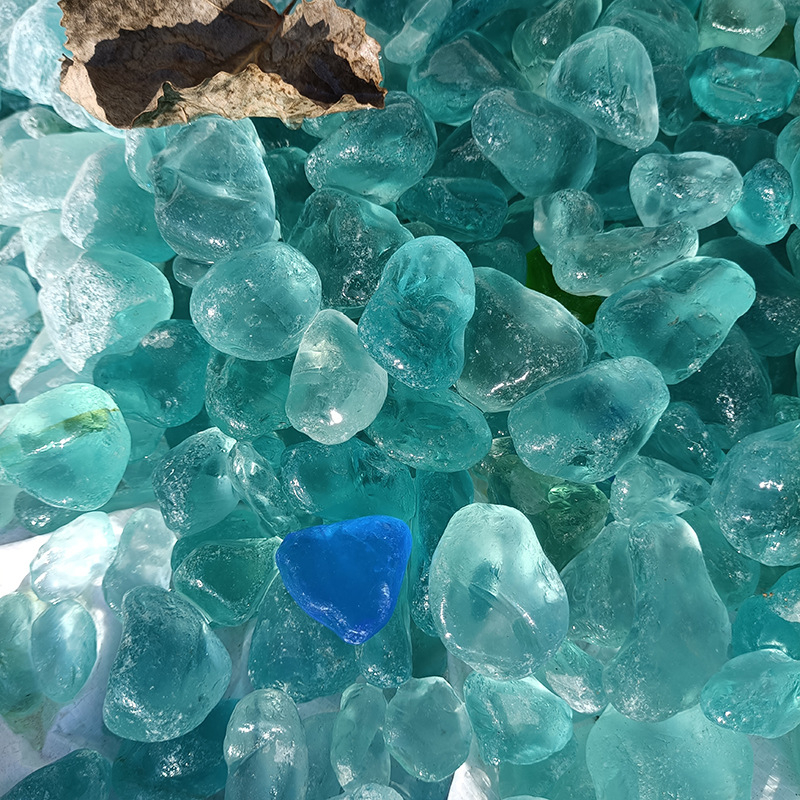 Стъклени мъниста и дънен пясък за аквариумен ландшафтен декор