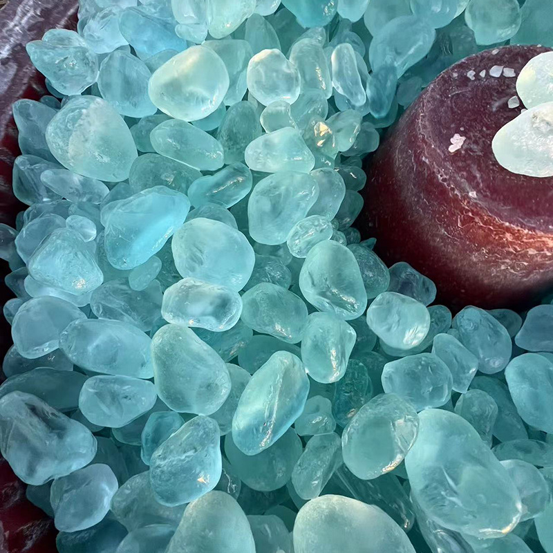 Стъклени мъниста и дънен пясък за аквариумен ландшафтен декор