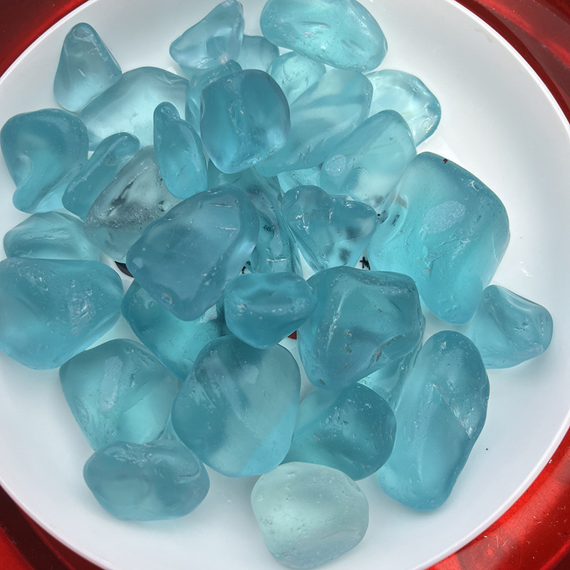 Стъклени мъниста и дънен пясък за аквариумен ландшафтен декор