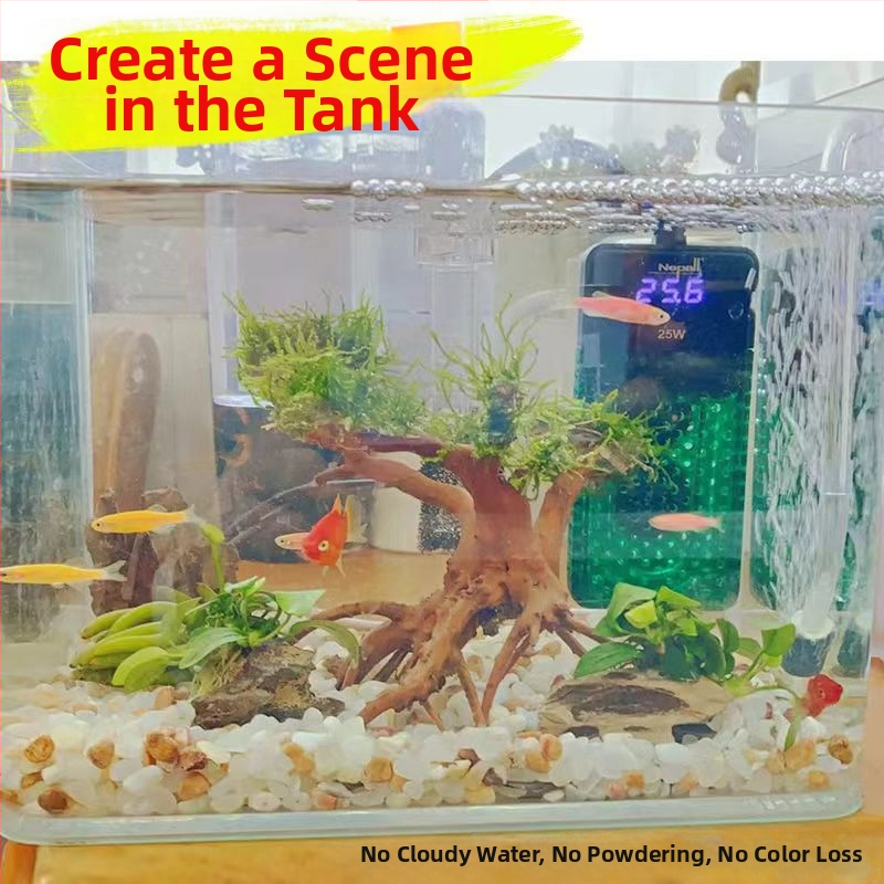 Аквариумен дънен пясък за озеленяване – естествен воден пейзаж, декоративни камъни и перлен пясък (Материал: Друг; Произход: Друг; Основна цел: Друг; Функция: Друг)