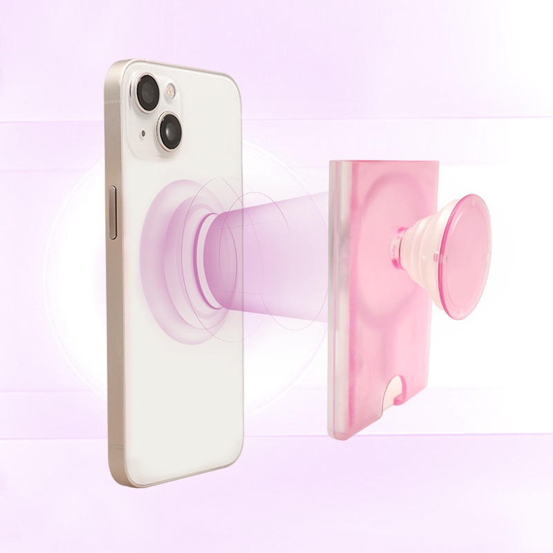 Držač u prstenu za telefon s magnetskim držačem kartica, PC materijal, univerzalna kompatibilnost s iPhone 15 MagSafe