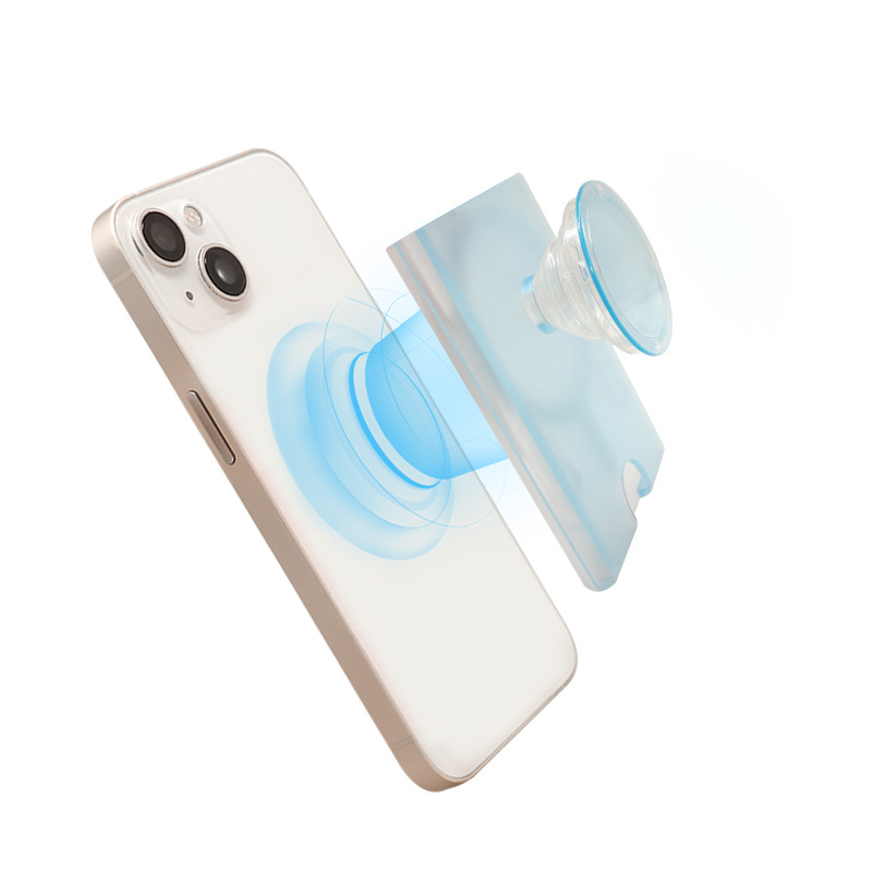 Držač u prstenu za telefon s magnetskim držačem kartica, PC materijal, univerzalna kompatibilnost s iPhone 15 MagSafe