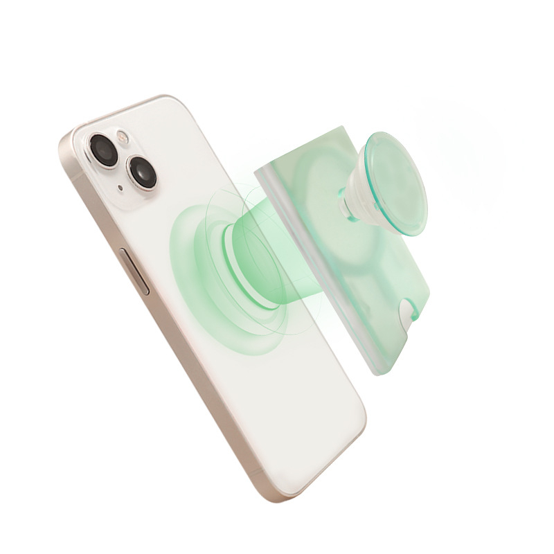 Držač u prstenu za telefon s magnetskim držačem kartica, PC materijal, univerzalna kompatibilnost s iPhone 15 MagSafe
