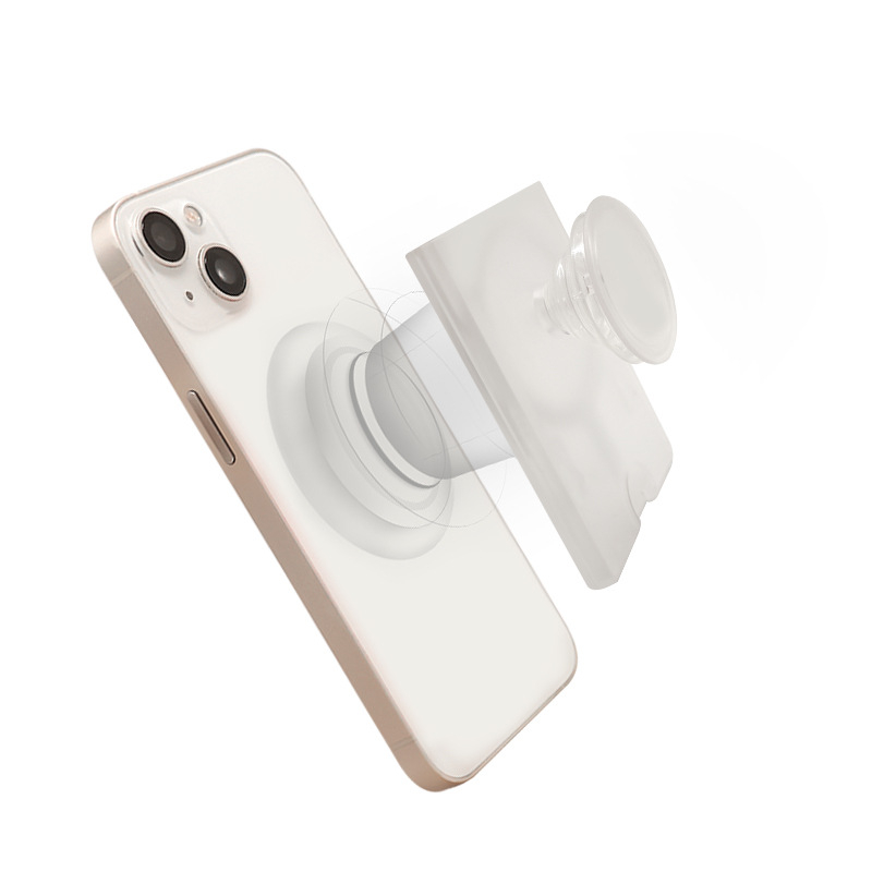 Držač u prstenu za telefon s magnetskim držačem kartica, PC materijal, univerzalna kompatibilnost s iPhone 15 MagSafe