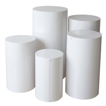 Decorațiuni de nuntă din fier forjat - masă cilindrică pentru deserturi, vitrină pentru torturi, personalizabilă, ambalată în carton