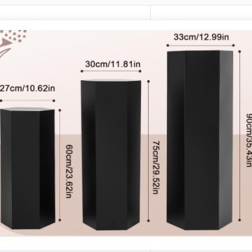 Decorațiuni de nuntă din fier forjat - masă cilindrică pentru deserturi, vitrină pentru torturi, personalizabilă, ambalată în carton