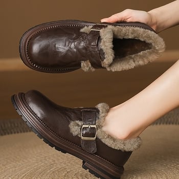 Ženske loaferice s gornjim dijelom od mikrovlaknaste kože, unutarnja pamuk, gumeni potplat, kopča, niski pet 1-3 cm