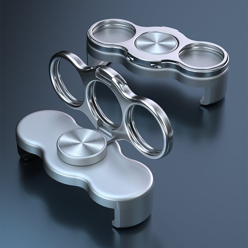 Telefon tartó gyűrűvel, 360° forgás, összecsukható állvány, cinkötvözet, egyedi logó